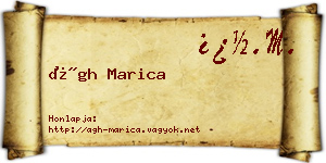 Ágh Marica névjegykártya